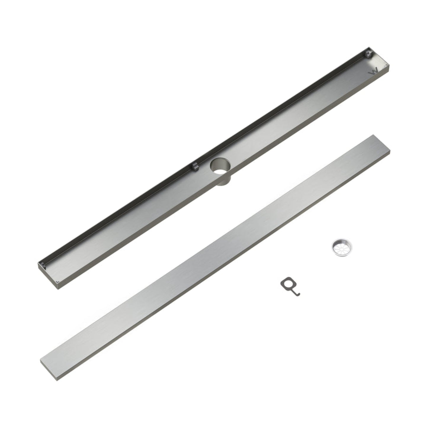 CODE VERSA 1000 TILED CHANNEL DRAIN BRUSHED STAINLESS