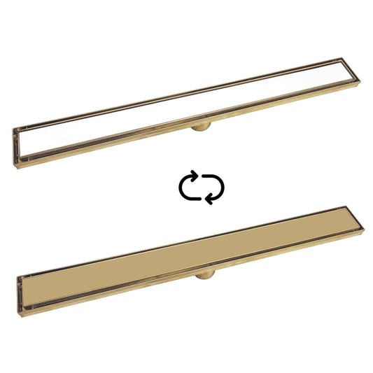 CODE VERSA 700 TILED CHANNEL DRAIN BRUSHED BRASS