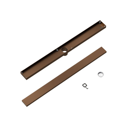 CODE VERSA 800 TILED CHANNEL DRAIN BRUSHED BRAONZE