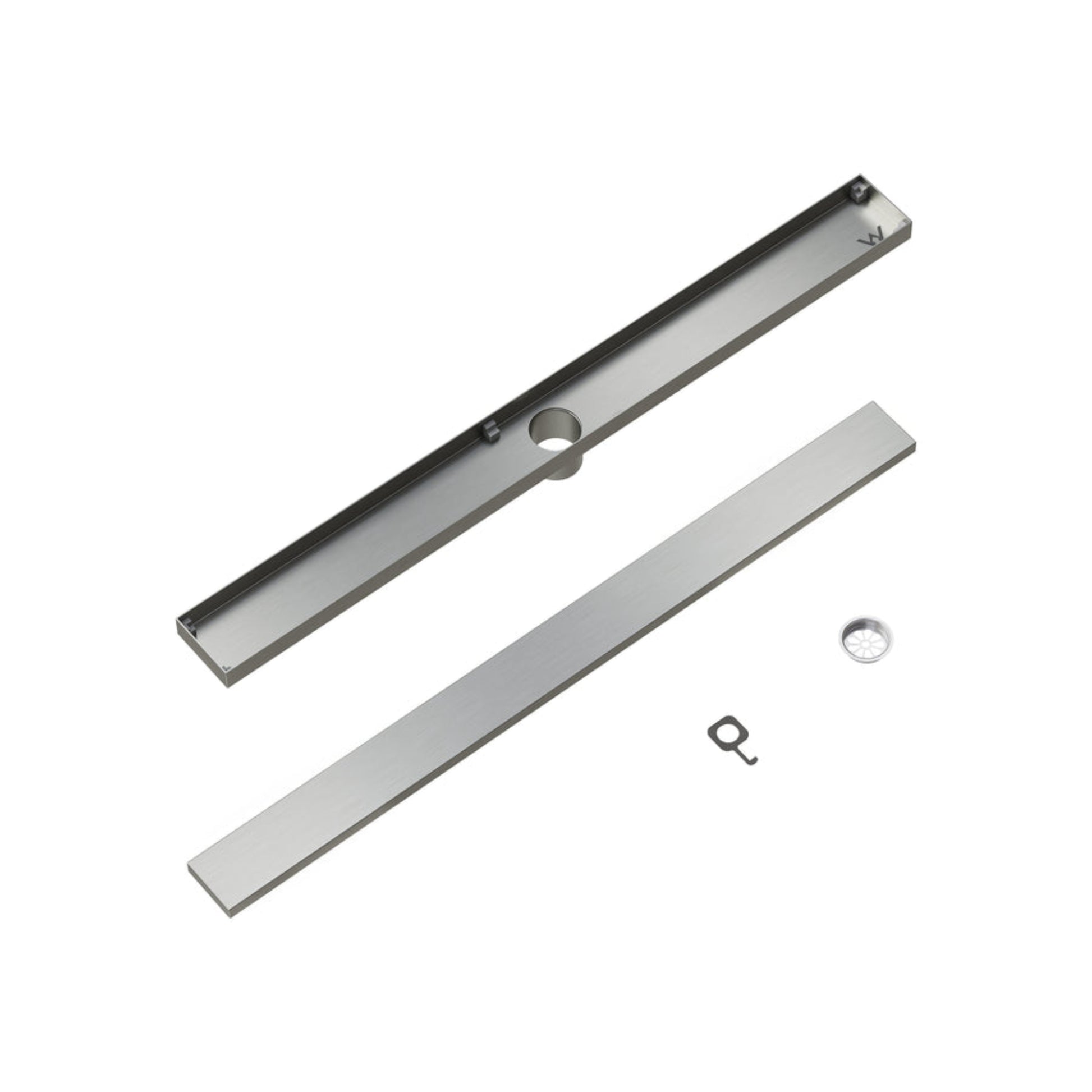 CODE VERSA 800 TILED CHANNEL DRAIN BRUSHED STAINLESS