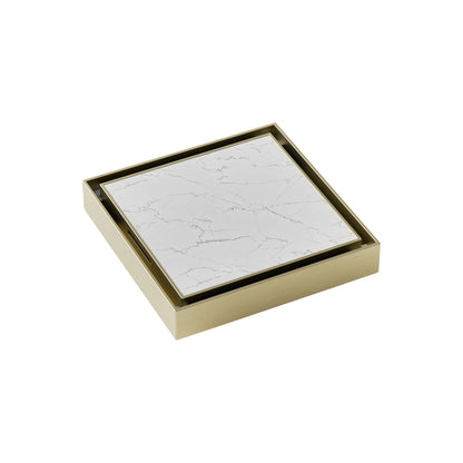CODE VERSA SQUARE SHOWER FLOOR WASTE BRUSHED BRASS