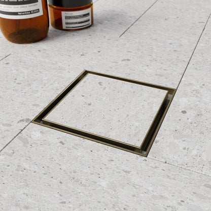 CODE VERSA SQUARE SHOWER FLOOR WASTE BRUSHED BRASS