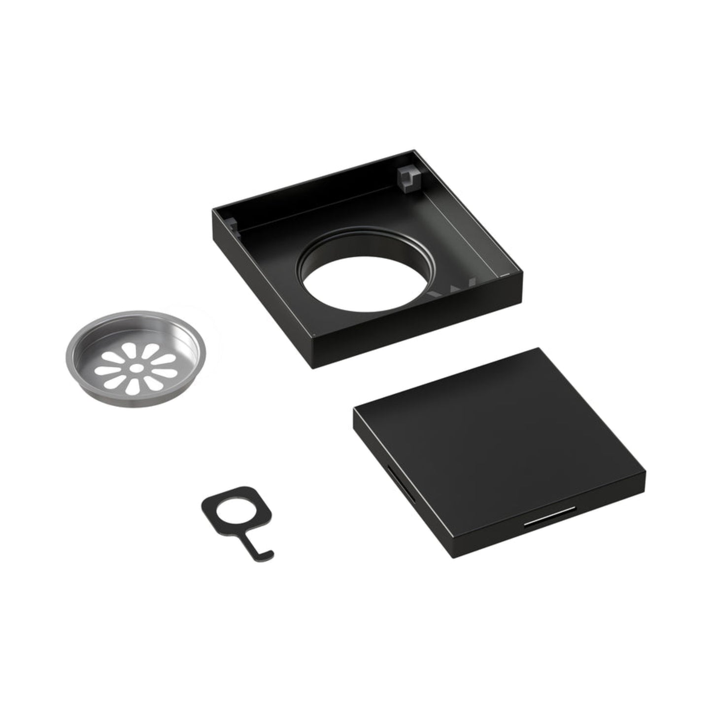 CODE VERSA SQUARE SHOWER FLOOR WASTE GUNMETAL