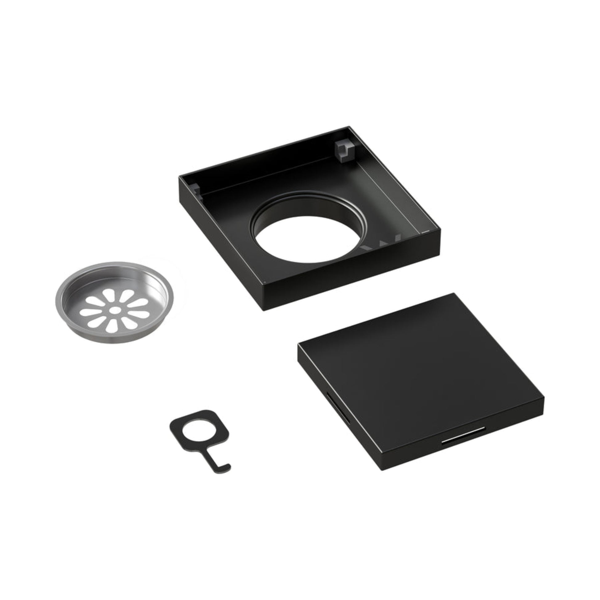 CODE VERSA SQUARE SHOWER FLOOR WASTE GUNMETAL