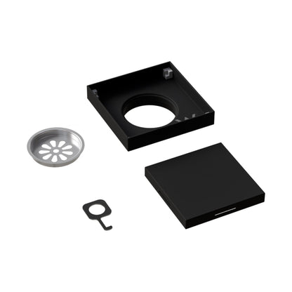 CODE VERSA SQUARE SHOWER FLOOR WASTE MATTE BLACK
