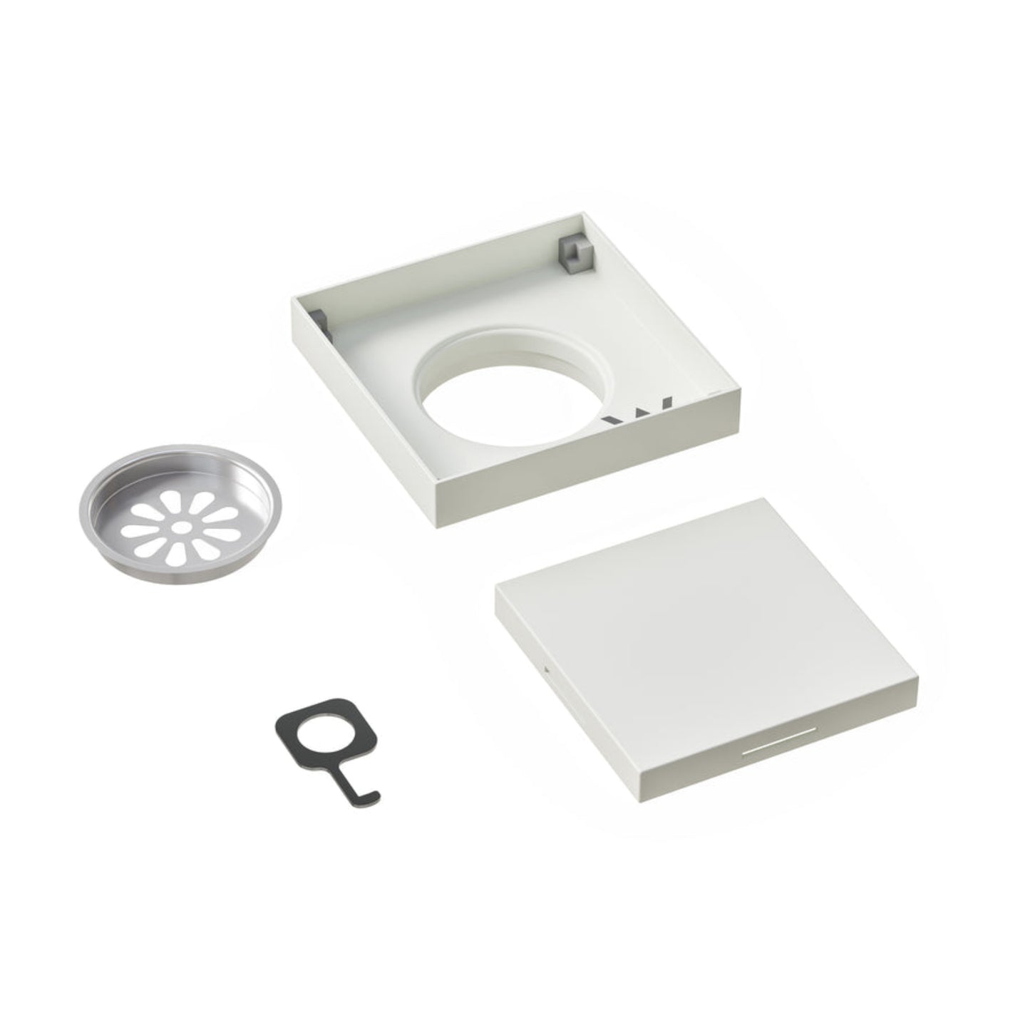 CODE VERSA SQUARE SHOWER FLOOR WASTE MATTE WHITE