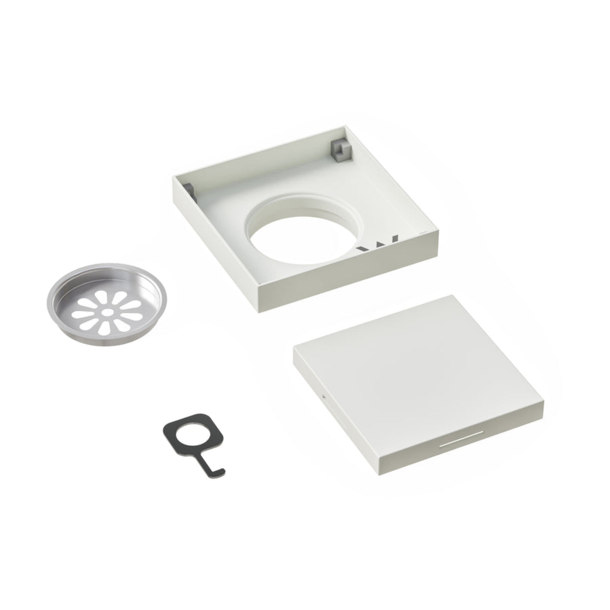 CODE VERSA SQUARE SHOWER FLOOR WASTE MATTE WHITE