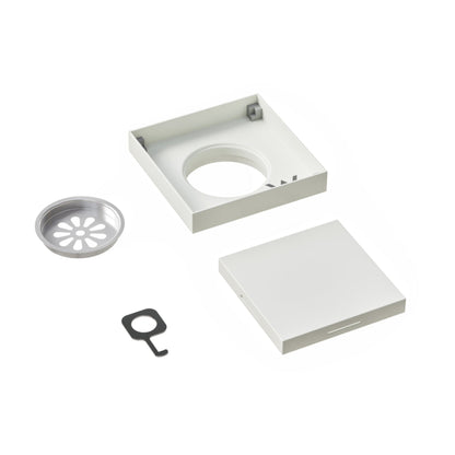 CODE VERSA SQUARE SHOWER FLOOR WASTE MATTE WHITE