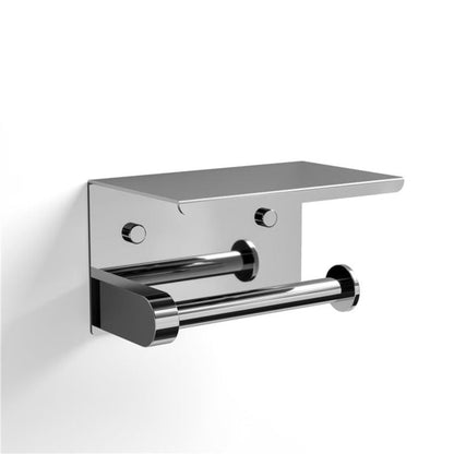 CODE VERSA TOILET ROLL HOLDER WITH SHELF CHROME