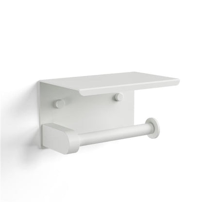 CODE VERSA TOILET ROLL HOLDER WITH SHELF MATTE WHITE