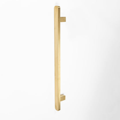 VERTICAL SQUARE HEATED SINGLE BAR BRUSHED BRASS