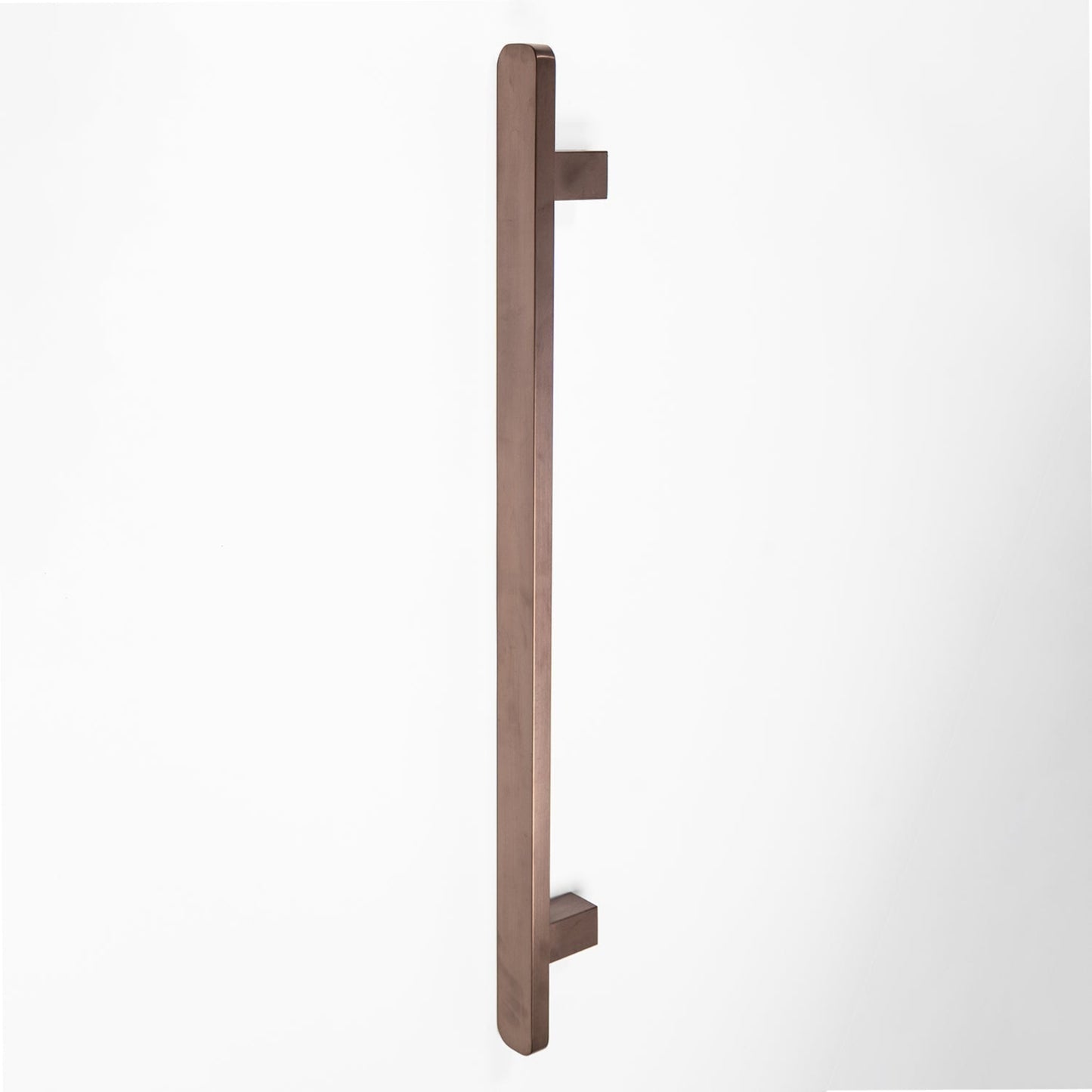 VERTICAL SQUARE HEATED SINGLE BAR BRUSHED COPPER