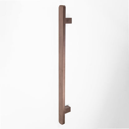 VERTICAL SQUARE HEATED SINGLE BAR BRUSHED COPPER