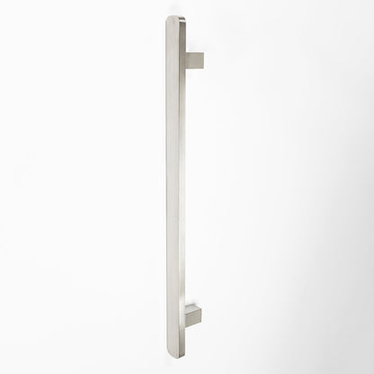 VERTICAL SQUARE HEATED SINGLE BAR BRUSHED STAINLESS