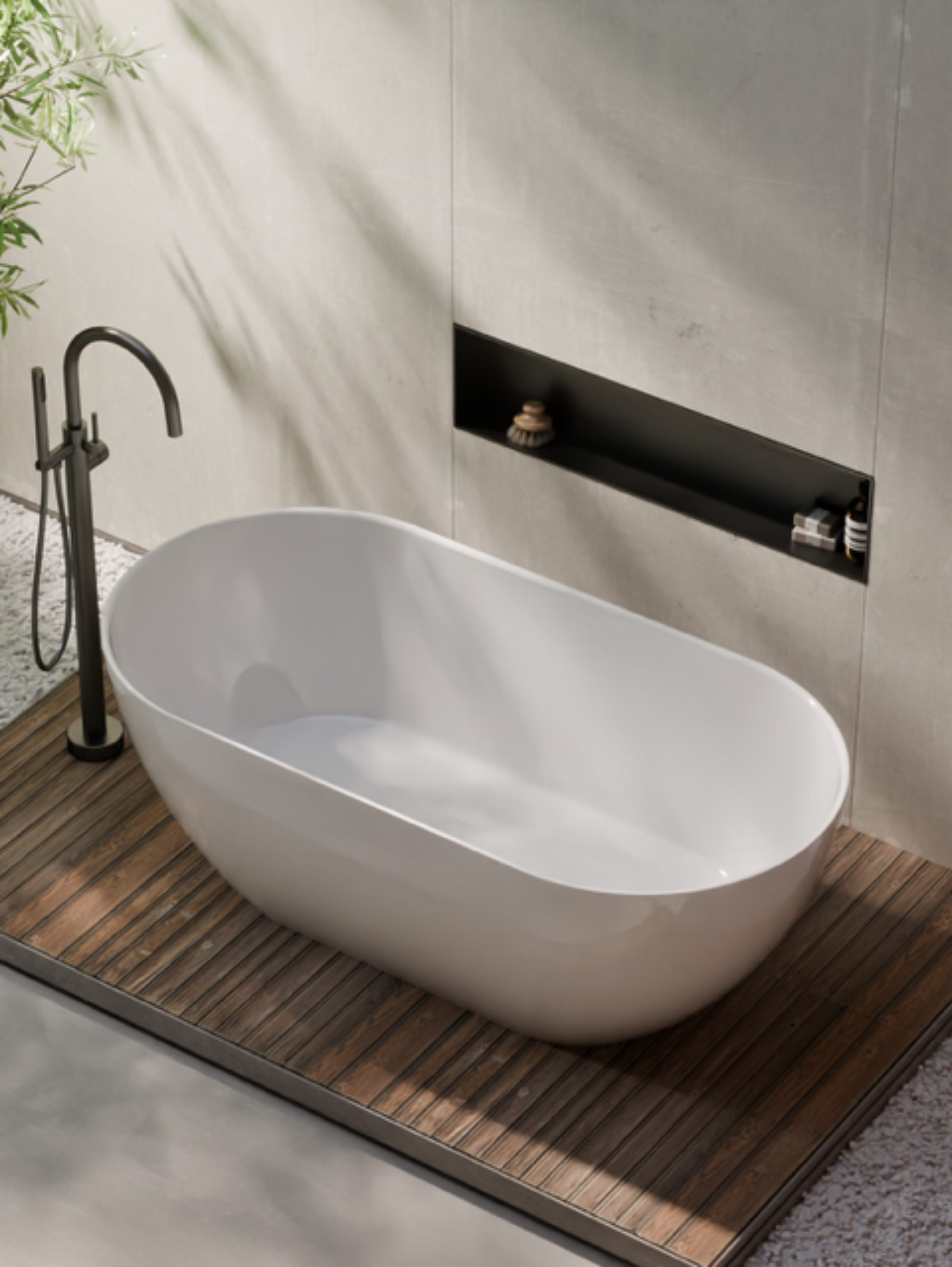VILLASTONE 1700 FREESTANDING BATH WHITE