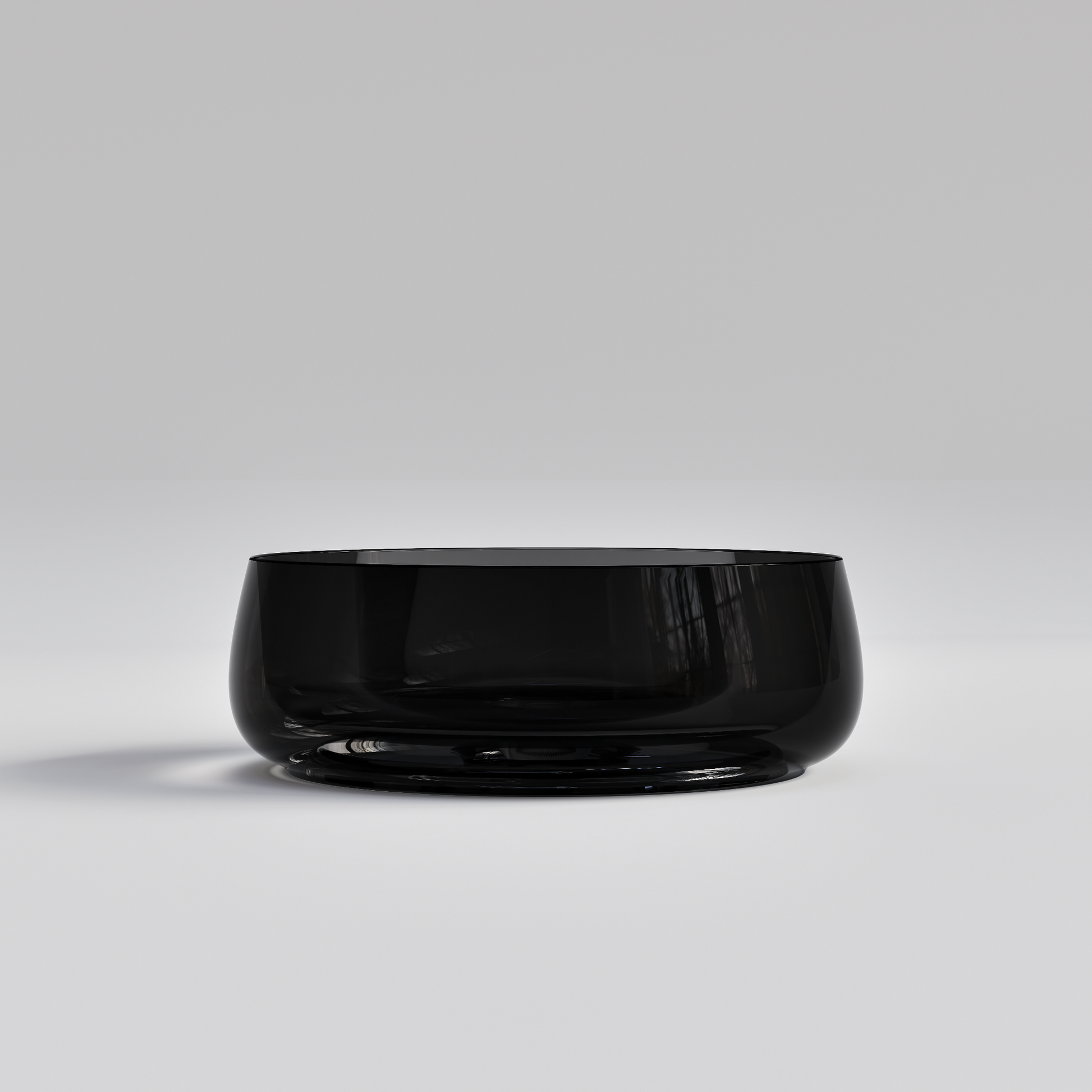 ROUND CLEAR BLACK VILLASTONE BAHTROOM BASIN