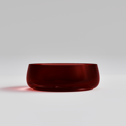 ROUND CLEAR RED VILLASTONE BATHROOM BASIN