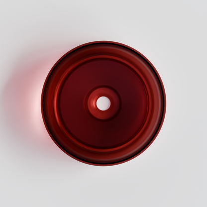 ROUND CLEAR RED VILLASTONE BATHROOM BASIN