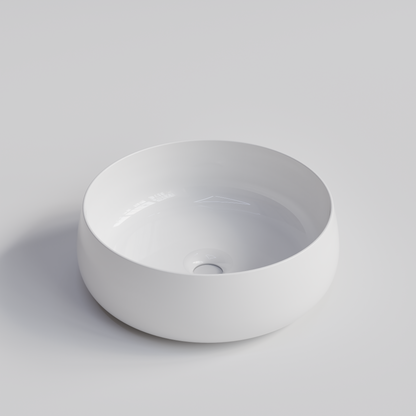 ROUND GLOSS WHITE VILLASTONE BATHROOM BASIN