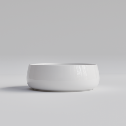 ROUND GLOSS WHITE VILLASTONE BATHROOM BASIN