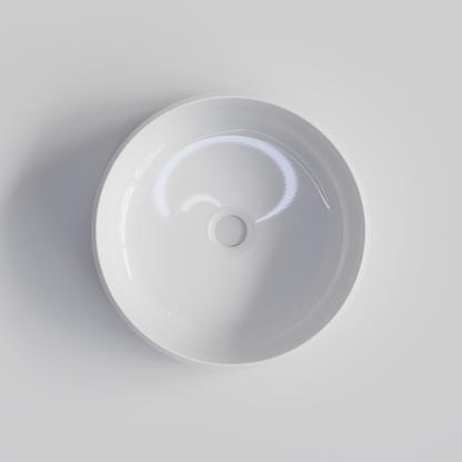 ROUND GLOSS WHITE VILLASTONE BATHROOM BASIN