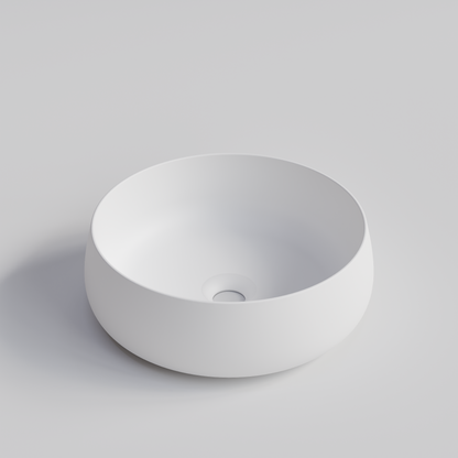ROUND MATT WHITE VILLATONE BATHROOM BASIN