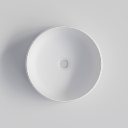 ROUND MATT WHITE VILLASTONE BATHROOM BASIN