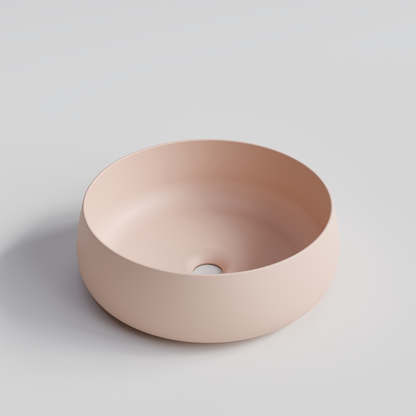 ROUND PINK VILLASTONE BATHROOM BASIN
