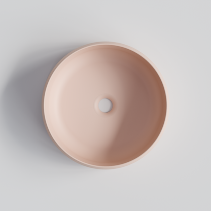ROUND PINK VILLASTONE BATHROOM BASIN