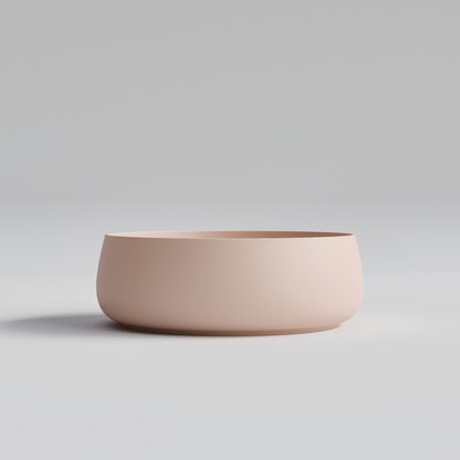 ROUND PINK VILLASTONE BATHROOM BASIN