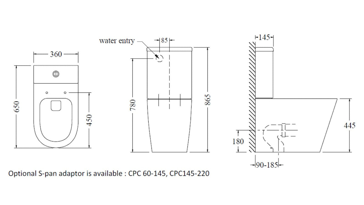 CODE PURE OVERHEIGHT BTW TOILET SUITE RANGE – Flush Bathroomware