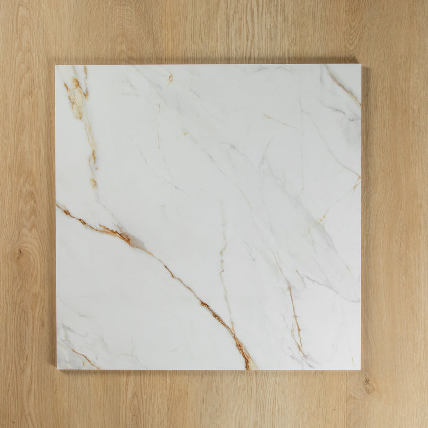 GOLD CALACATTA ELCHE VAGLI POLISHED INTERNAL TILE 600×600