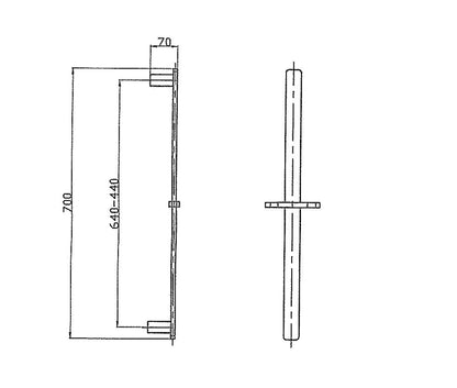 CODE PURE SQUARE LUXURY ADJUSTABLE SLIDE SHOWER