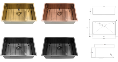 CODE ASPEN 700X400 PVD 304 STAINLESS STEEL SINKS