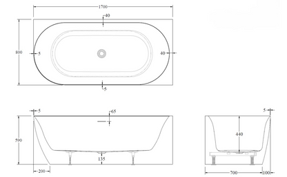 CODE ENDURA ARC ACRYLIC CORNER BATH | 1700 RANGE