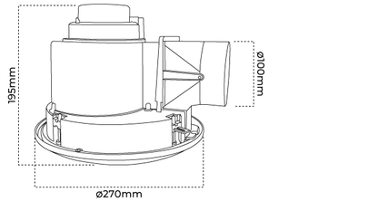 ATOM ECLIPSE BATHROOM EXTRACTION FAN WITH ILLUMINATION 240