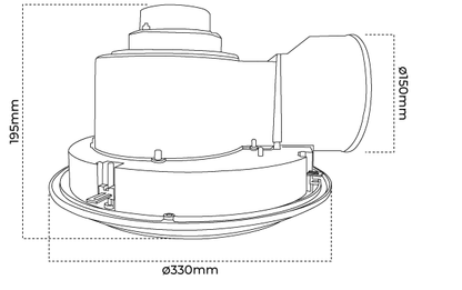 ATOM ECLIPSE BATHROOM EXTRACTION FAN WITH ILLUMINATION 290