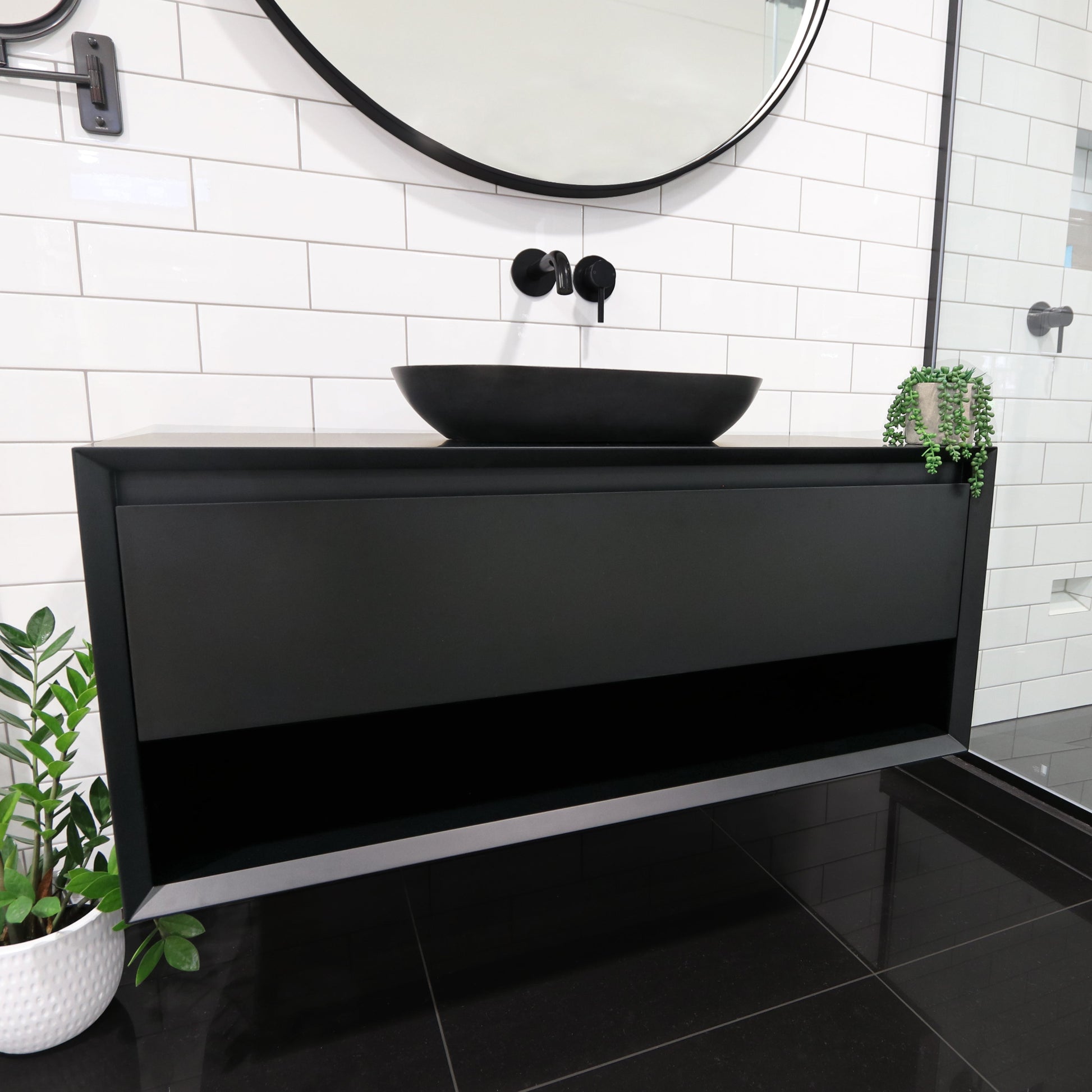 FORM WATERPROOF OPEN SHELF VANITY RANGE BLACK