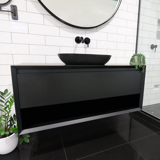 FORM WATERPROOF OPEN SHELF VANITY RANGE BLACK