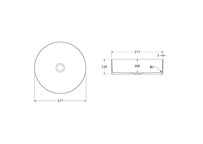 CODE FUSION 380 ROUND STAINLESS STEEL BASINS