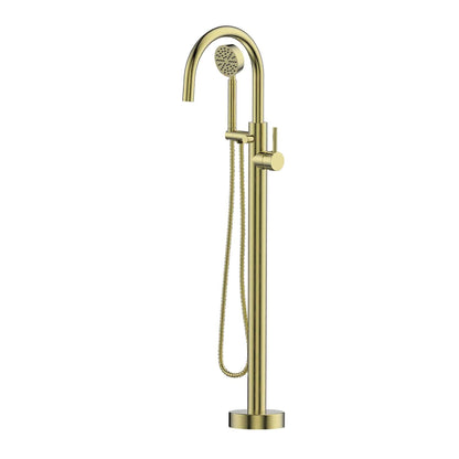 GISELE FREESTANDING BATH FILLER BRUSHED BRASS