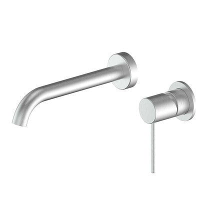 GISELE WALL BASIN MIXER BRUSHED STAINLESS