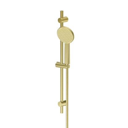GLIDE RAINBOOST ADJUSTABLE RAIL SHOWER BRUSHED BRASS