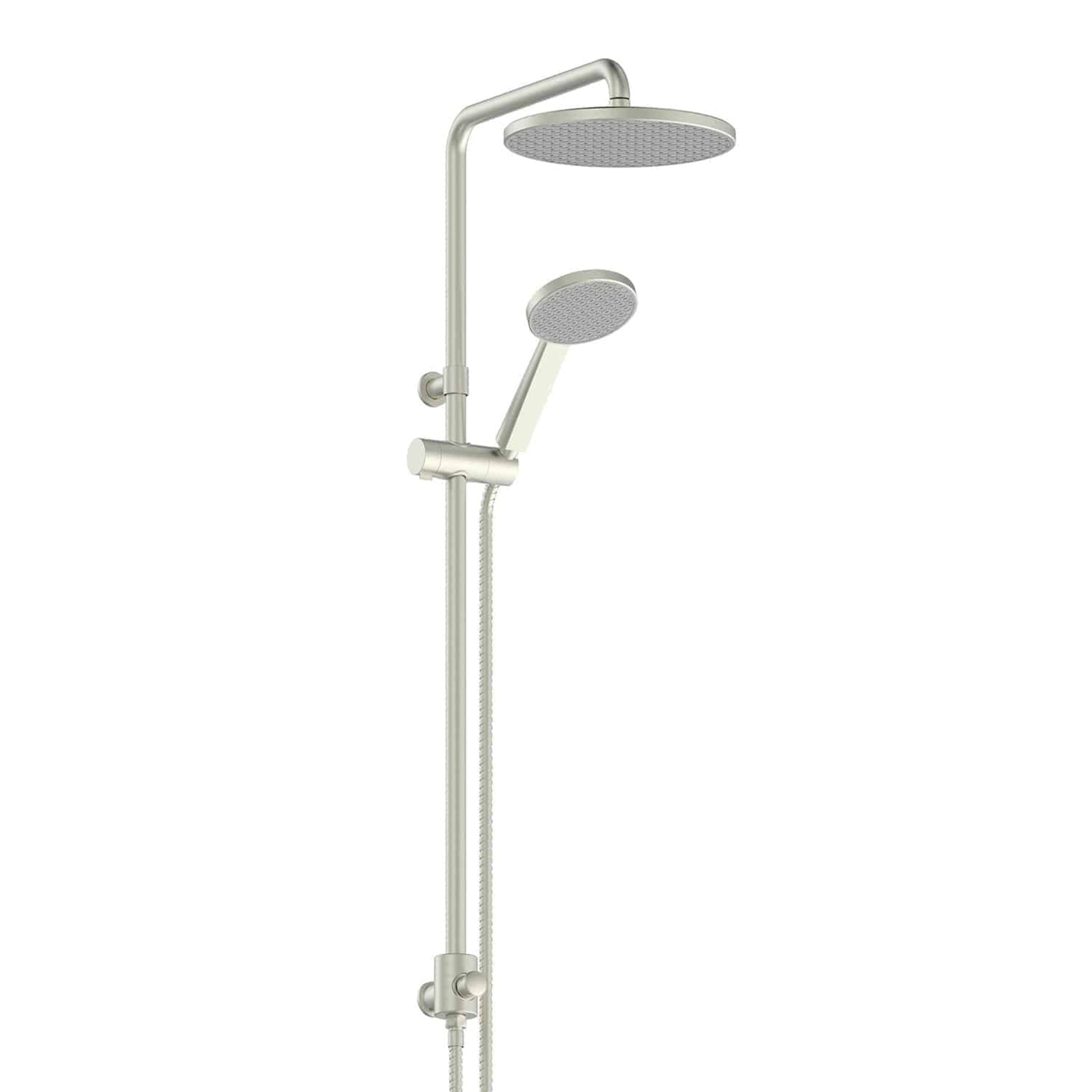 GLIDE RAINBOOST TWIN RAIL SHOWER BRUSHED NICKEL
