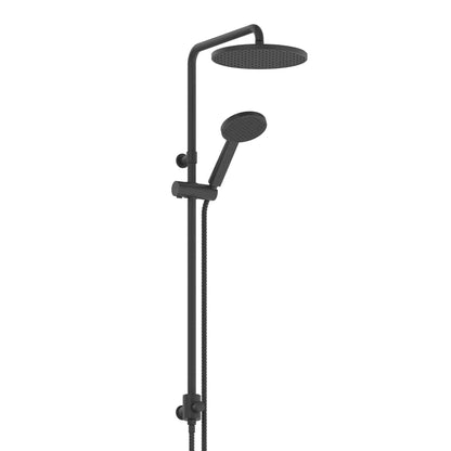 GLIDE RAINBOOST TWIN RAIL SHOWER MATTE BLACK