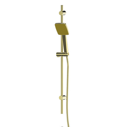 GLIDE SYNTRA RAINBOOST® ADJUSTABLE RAIL SHOWER BRUSHED BRASS