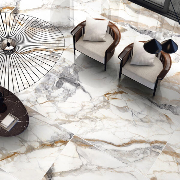 GOLD CALACATTA POLISHED INTERNAL TILES 600×1200
