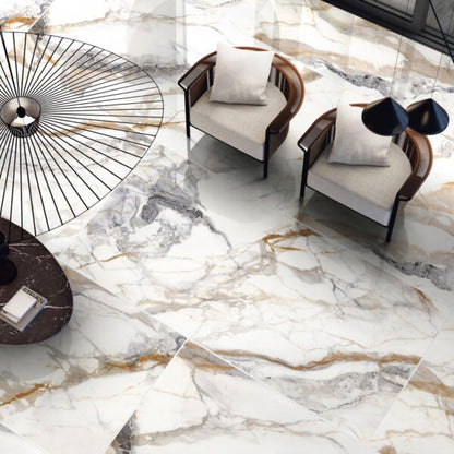 GOLD CALACATTA POLISHED INTERNAL TILES 600×1200