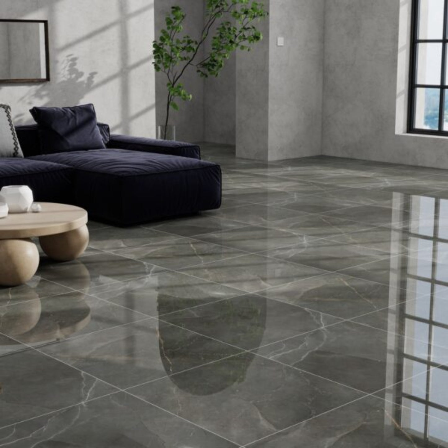 GRAPHITE CANYON POLISHED INTERNAL TILES 600X600