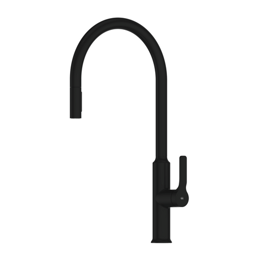 GREENS CRAFT PULLDOWN KITCHEN MIXER WITH CHEF SPOUT MATTE BLACK